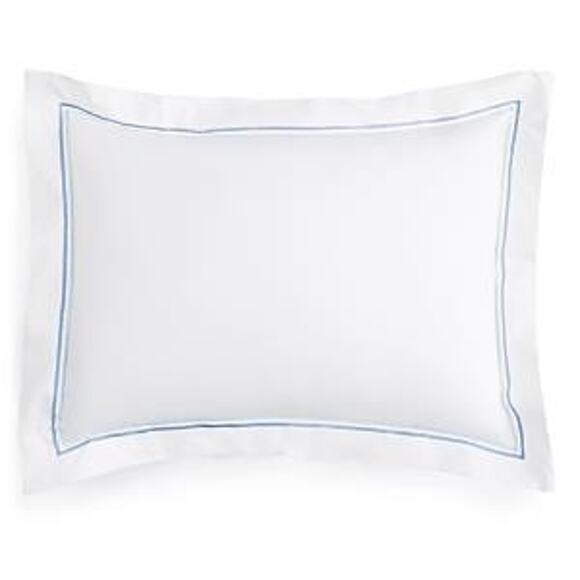 Matouk Essex Standard Sham White 21"L x 27"W - Picture 1 of 3